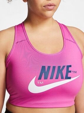 Nike Swoosh Icon Clash Sports Bra Plus Size 2X Pink